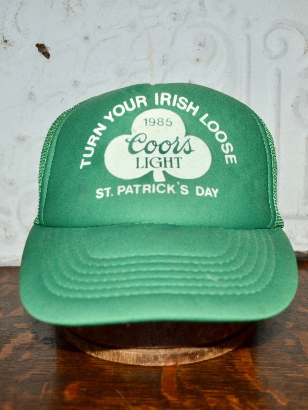 Coors LIght Turn Your Irsih Loose Trucker Hat 1985 Vintage St. Patrick's Day